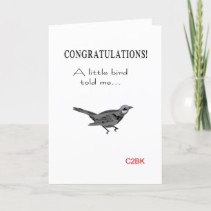 funny new baby congratulations letterpress thank you card