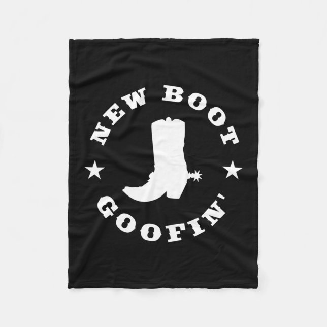 Funny New Boot Goofin Cowboy Boot Meme Quote Long  Fleece Blanket (Front)