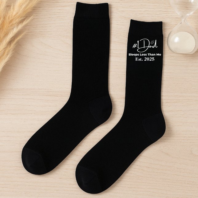 Funny New Dad  Sleeps Less Than Me Socks (Creator Uploaded)