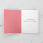 Funny New Driver Girly Pink Congratulations Card | Zazzle