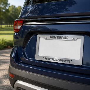 Funny New Driver Personalized License Plate Frame