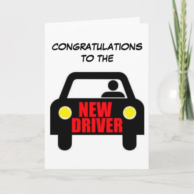 Funny New Driver Quote Card (Front)