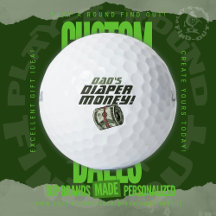 Funny New Golf Dad Diaper Money Cash Roll Betting
