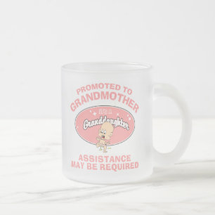 Funny New Grandmother New Granddaughter Frosted Glass Coffee Mug