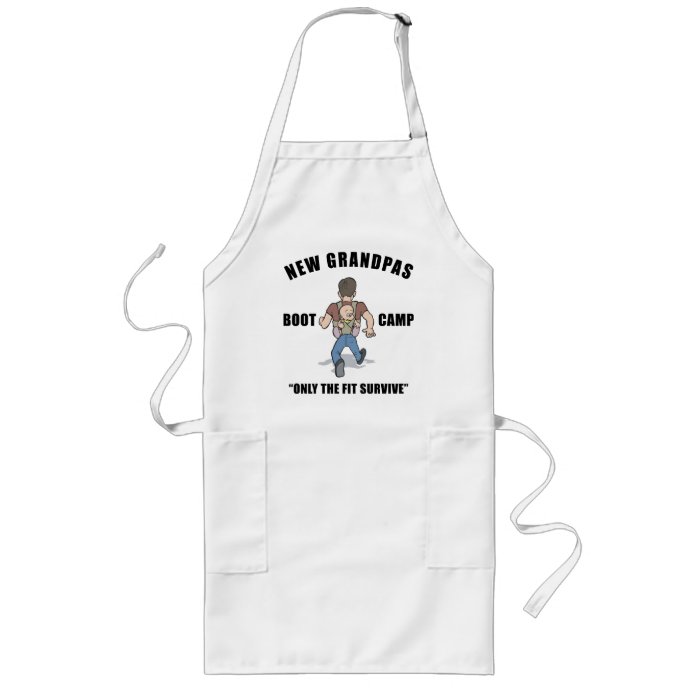 Funny New Grandpa Boot Camp Apron