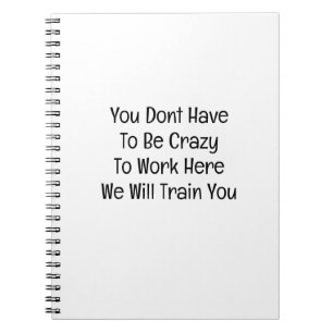 Funny New Hire Office Joke Notebook
