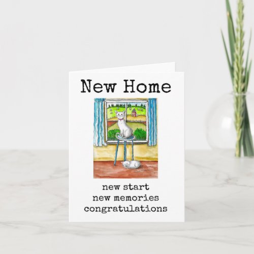 Funny New Home Card for Cat Lovers