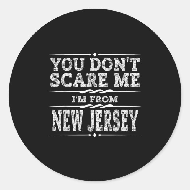 Funny New Jersey Home Garden State Gift  Classic Round Sticker (Front)