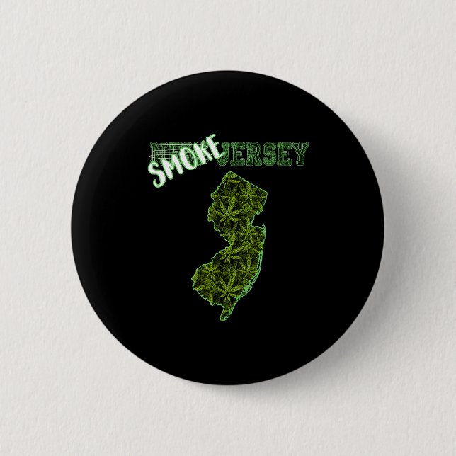 Funny New Jersey Weed Weed Culture  Button (Front)