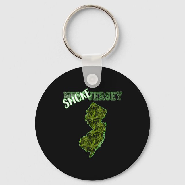 Funny New Jersey Weed Weed Culture  Keychain (Front)
