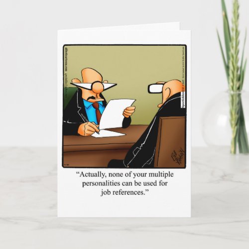 Funny New Job Congratulations Greeting Card