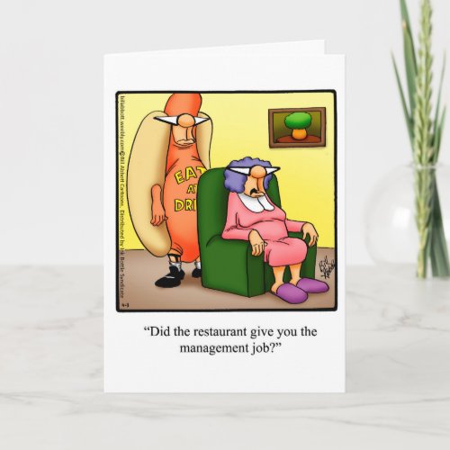 Funny New Job Congratulations Humor Greeting Card