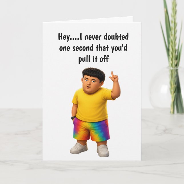 Funny new job promotion congratulations card (Front)