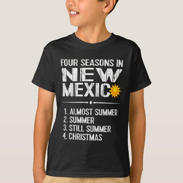 Funny New Mexico Hot Weather Tee_ Four Seasons In  T-Shirt (Front)