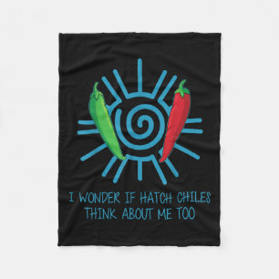 Funny New Mexico Peppers Hatch Chili  Fleece Blanket