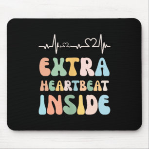 Funny New Mom Extra Heartbeat Inside Pregnancy Ann Mouse Pad