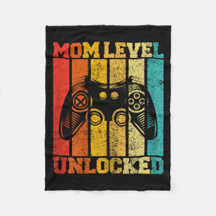 Funny New Mom Level Unlocked Gaming Pregnancy Anno Fleece Blanket