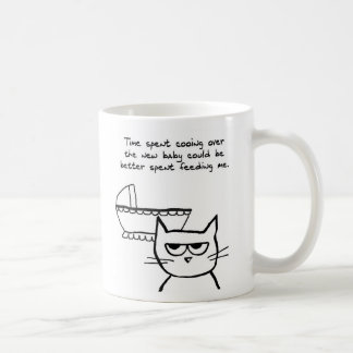 Funny New Mom Mug - The Cat is Jealous of Baby