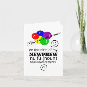 Funny new nephew card