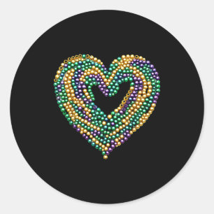 Funny New Orleans Beads Heart We Stand Nola Strong Classic Round Sticker