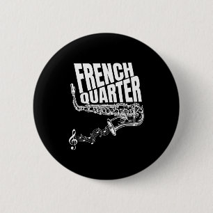 Funny New Orleans Mardi Gras Jazz Saxophone Button