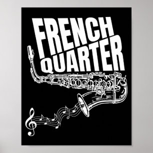 Funny New Orleans Mardi Gras Jazz Saxophone Poster