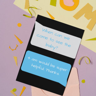 Funny New Parents Quote Texting Message Postcard