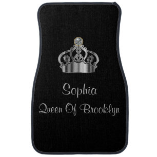 Funny New Queen Monogram Car Mats Set