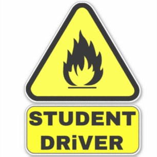 Funny New Student Driver (Caution Teen Drivers) Sticker