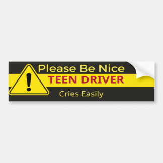 Funny New Teen Driver Bumper Sticker