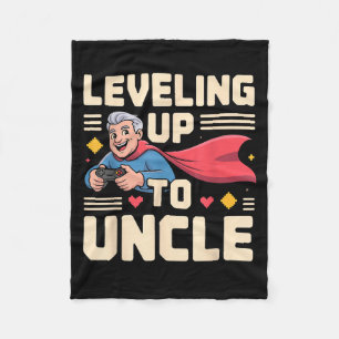 Funny New Uncle Art For Uncle Men From Nephew Niec Fleece Blanket