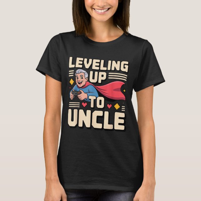 Funny New Uncle Art For Uncle Men From Nephew Niec T-Shirt (Front)