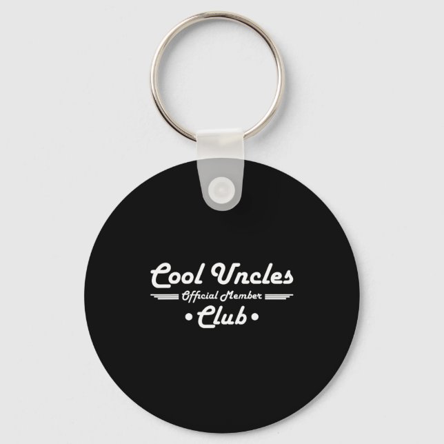 Funny New Uncle Pregnancy Announcement Cool Uncles Keychain (Front)