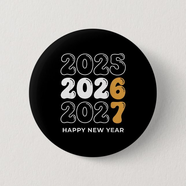 Funny New Year 2026 Kids Six Seven 67 Meme  Button (Front)