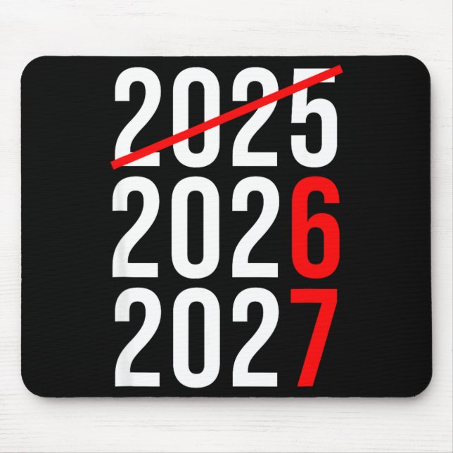 Funny New Year 67 Meme Hello 2026 Goodbye 2025 Wai Mouse Pad (Front)