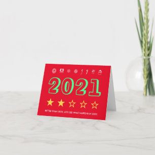 Funny new year Christmas Santa red Chinese Holiday Card