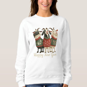 Funny New Year Goat Trio Sweatshirt