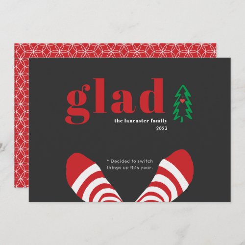 Funny New Year Simple Black Holiday Card