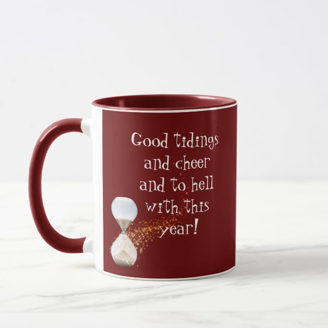 Funny New Years 2021 Quote Hourglass Mug (Left)