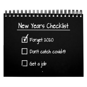 Funny new years checklist calendar