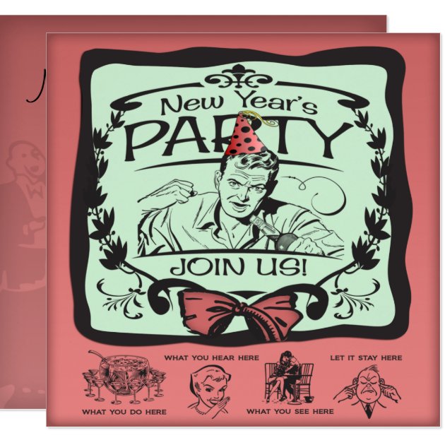 Funny New Year's Eve Party Invitation