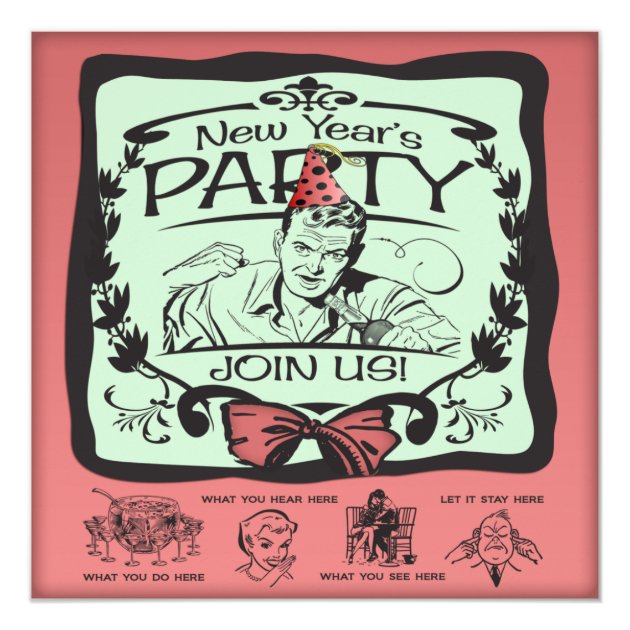 Funny New Year's Eve Party Invitation