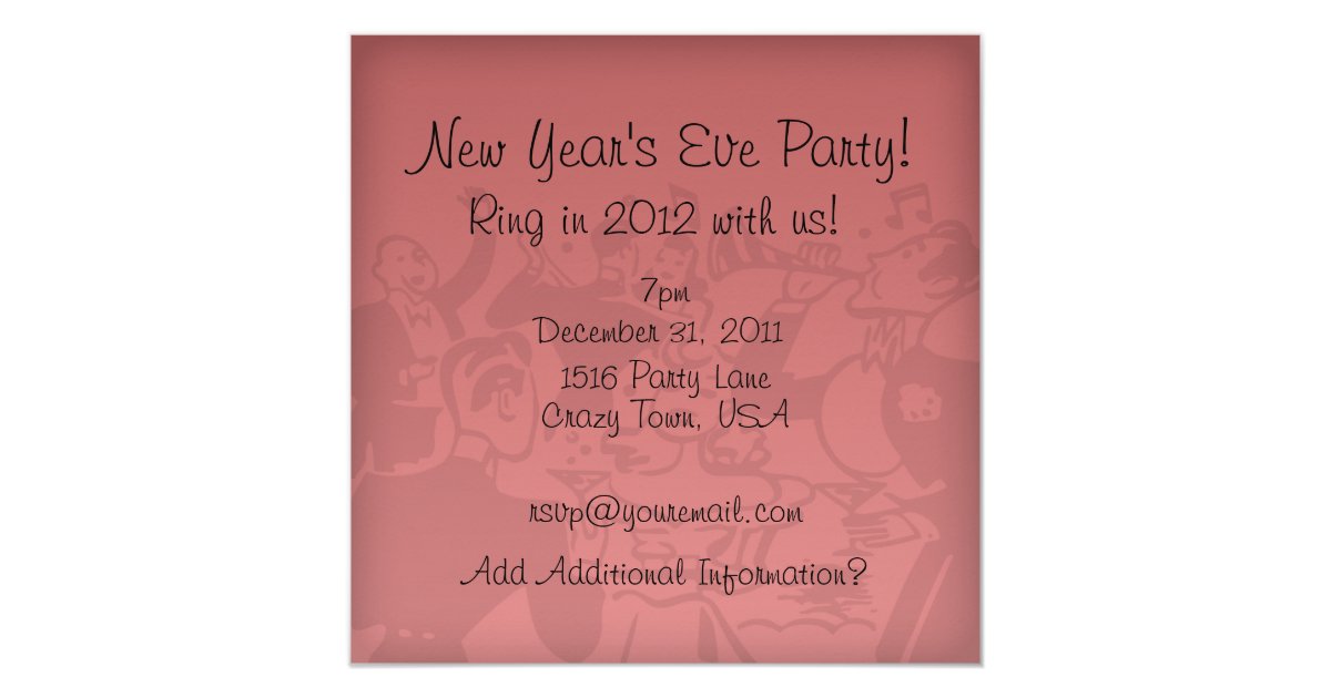 Funny New Year's Eve Party Card | Zazzle