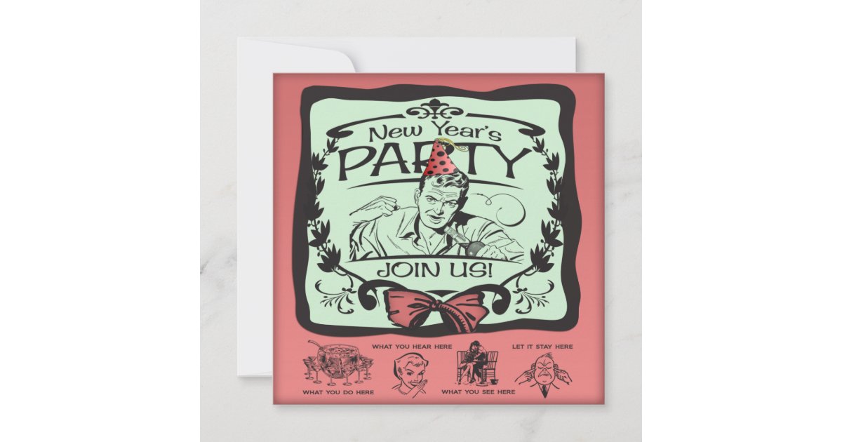 Funny New Year's Eve Party Invitation | Zazzle