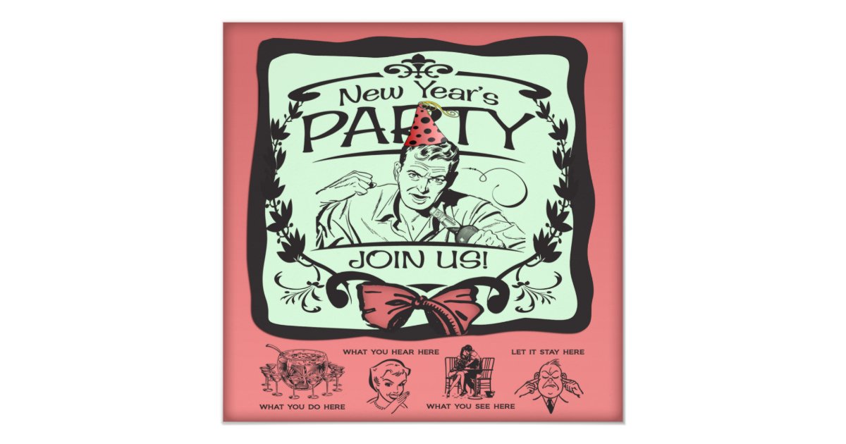 Funny New Year S Eve Party Invitation Zazzle Com funny new year s eve party invitation