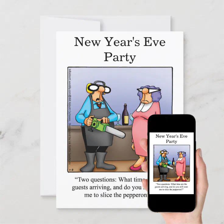 Funny New Year's Eve Party Invitations | Zazzle