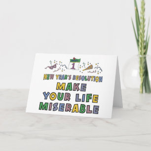 Funny New Year's Resolution Holiday Card