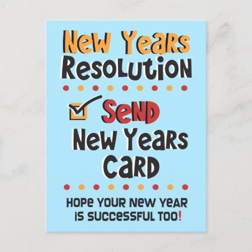 Funny New Years Resolution  New Year Holiday Card