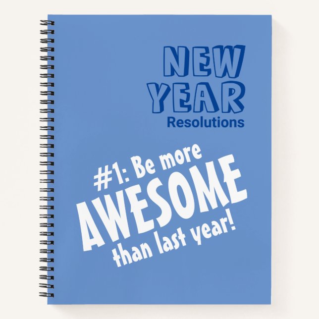 Funny New Year's Resolution Notebook (Front)
