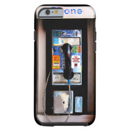 Funny New York Public Pay Phone Photograph Tough iPhone 6 Case